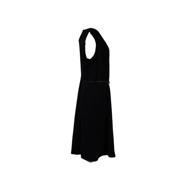 Jones New York Women's Fit & Flare Belted Sheath Dress Black Size 10