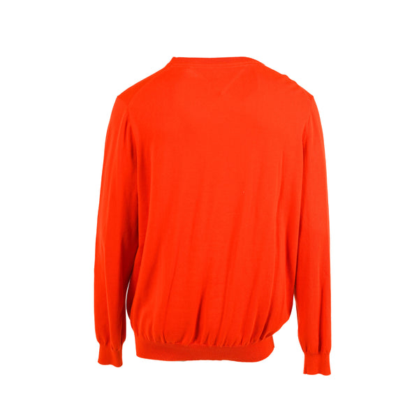 Tommy Hilfiger Men's Signature Crew Neck Long Sleeve Sweater Orange Size XXL