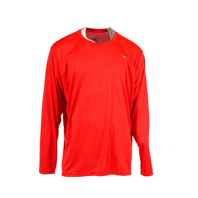 Nike Men's Dry Crew Neck Long Sleeve Training Top Red Size 3XL