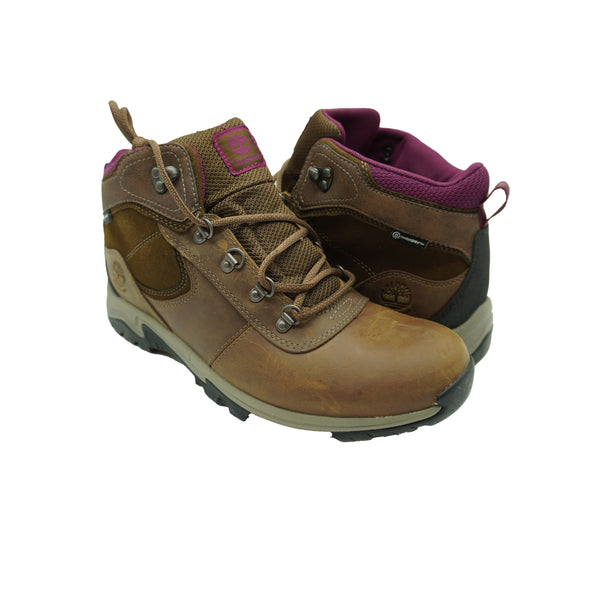 Timberland Women's Mt. Maddsen Waterproof Leather Hiking Boots Brown Purple