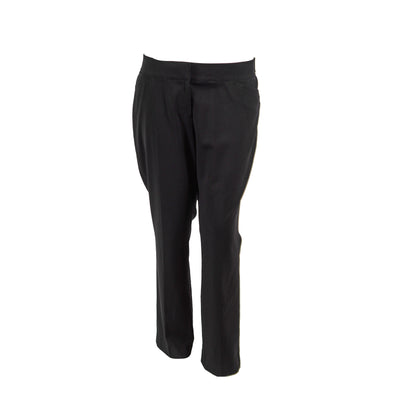 Tahari Women's Casual Fit Flat Front Dress Pants Black Size 16