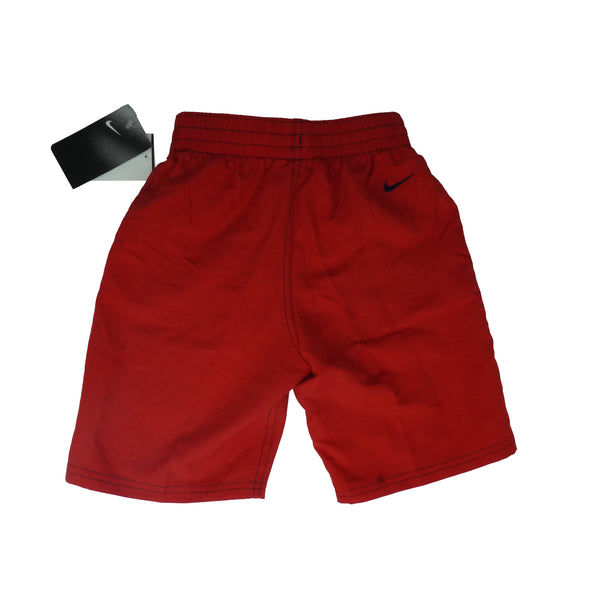 Nike Big Boy's Swoosh Solid Volley Swim Trunks Red Size Small