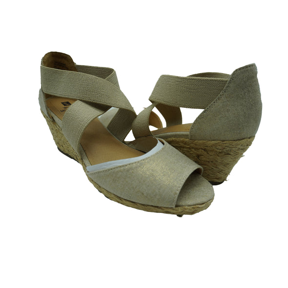 White Mountain Women's Hudlin Strappy Sandals Gold Size 8