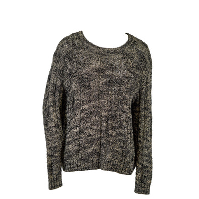 Denim & Supply Ralph Lauren Women's Cable Knit Crewneck Sweater Black Size Medium