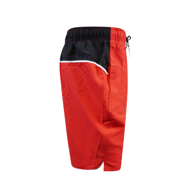 Nike Men's Swim Color Surge 9" Volley Short Swim Trunks Black Red Black
