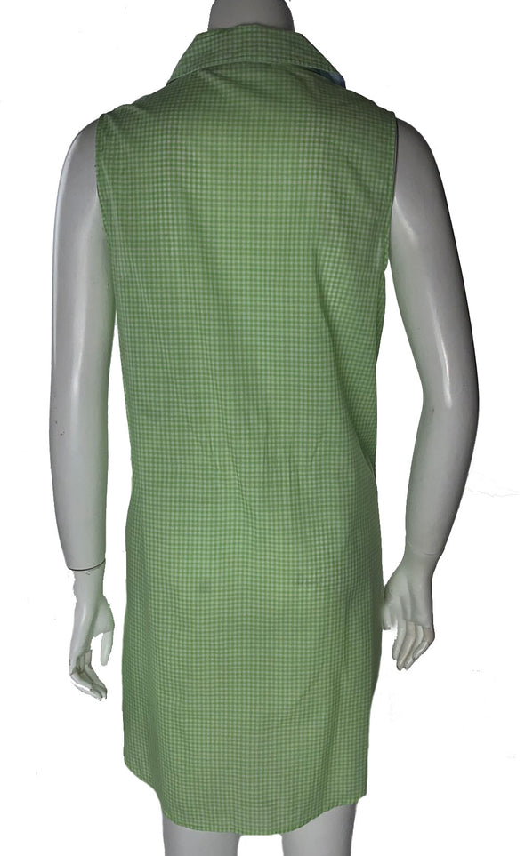 Lauren Ralph Lauren Women's Sleeveless Button Front Cotton Nightshirt Green