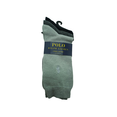 Polo Ralph Lauren Women's 3 Pairs Sport Trouser Dress Socks Black Gray Charcoal