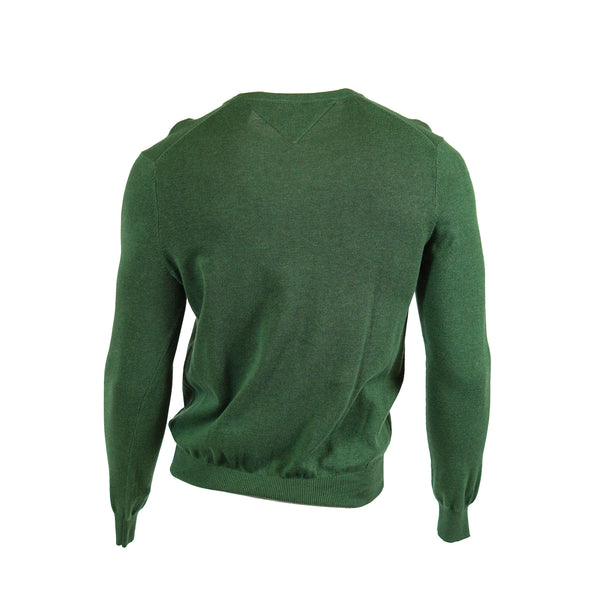 Tommy Hilfiger Men's Signature V Neck Long Sleeve Sweater Green Size Small