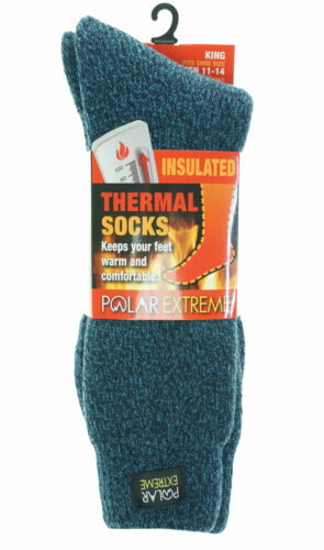 Polar Extreme Men's King Size Thermal Insulated Fleece Socks Shoe Size 11-14