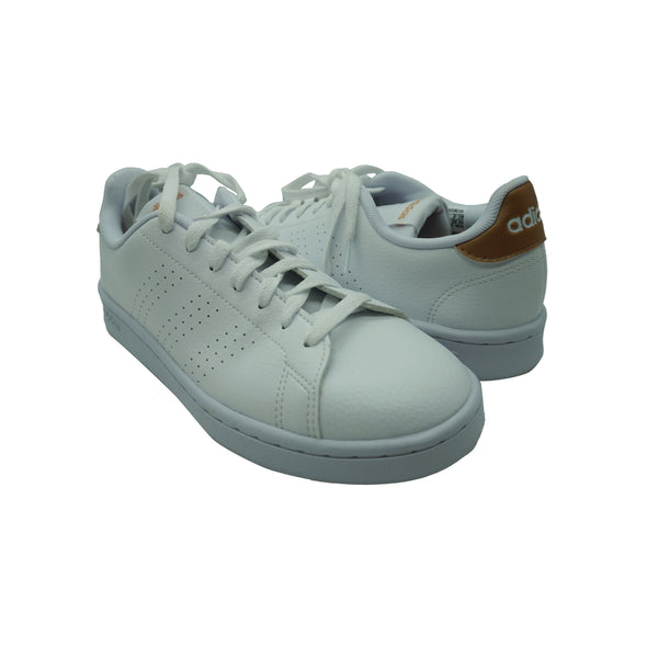 Adidas Women's Advantage Tennis Athletic Shoes White Gold Size 9