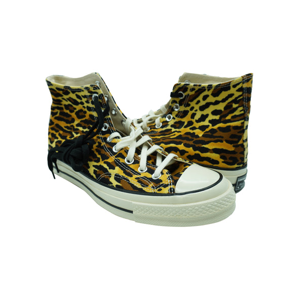 Converse Unisex Chuck 70 Hi Top Camo Leopard Print Shoes Brown Black Size 9