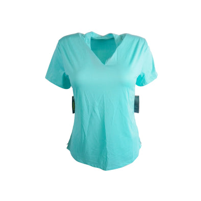 Nike Women's Dri Fit Short Sleeve Golf Polo Shirt Aqua Blue Size Large