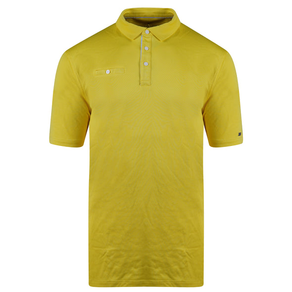 Nike Mens Dri-fit short sleeve collared shirt L Yellow