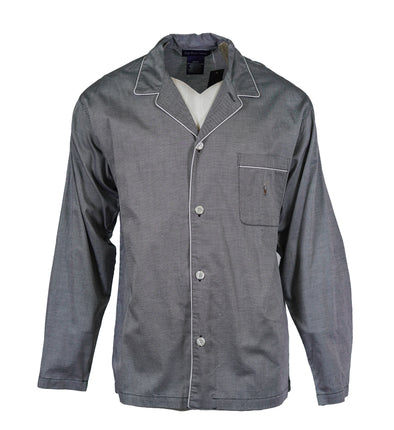 Polo Ralph Lauren Men's Woven Button Front Oxford Sleep Shirt Gray Size Medium