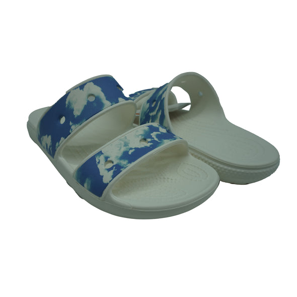 Crocs Unisex Adult Classic Sandal Slide Clouds White Blue Size M5/W7