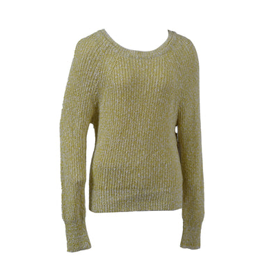 Free People Women's Crew Neck Long Sleeve Knit Sweater Yellow Size Small