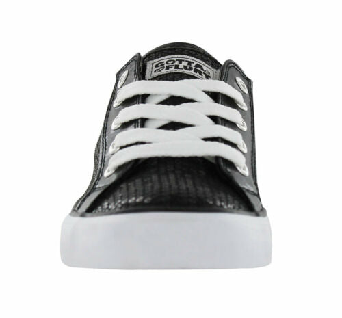 Gotta Flurt Girl's Disco II Low Top Sequin Fashion Sneakers Black