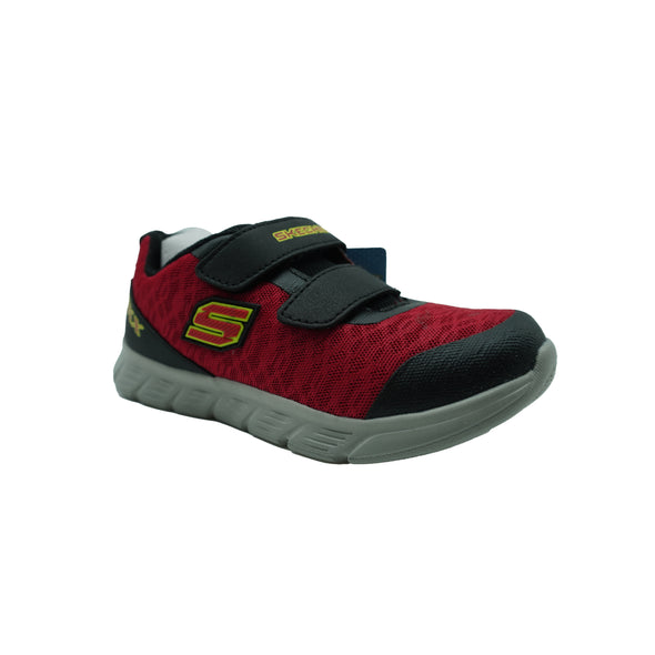 Skechers Toddler Boy's Comfy Flex Double Sprint Tennis Shoes Red Black Size 11
