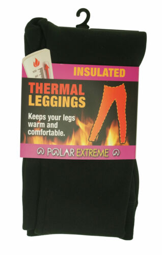 Polar Extreme Women's Thermal Fleece Lined Stretch Leggings Black