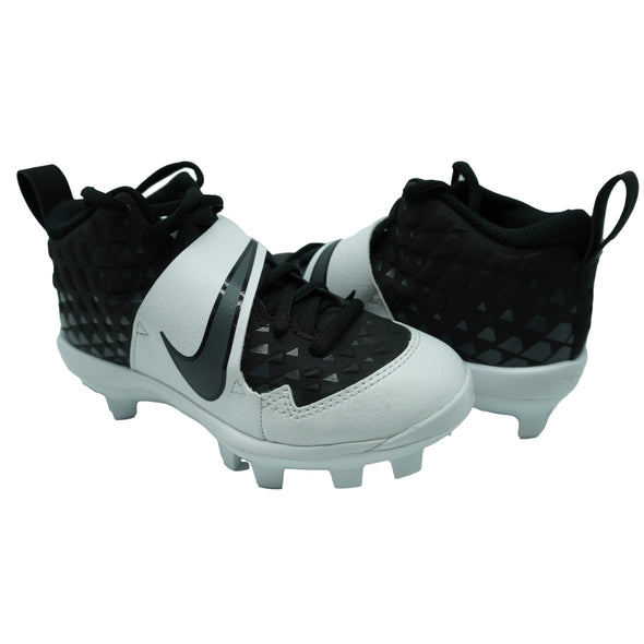 Nike Big Kid's Force Trout 6 Pro MCS Baseball Cleats Black White Size 3