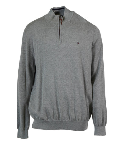 Tommy Hilfiger Men's Quarter Zip Long Sleeve Sweater Gray Size XXL