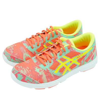 Asics Kid's 33-DFA 2 GS Running Athletic Shoes Pink Yellow Size 7