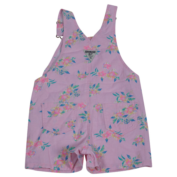 OshKosh B'Gosh Toddler Girl Floral Shortalls Pink Multi Size 4T