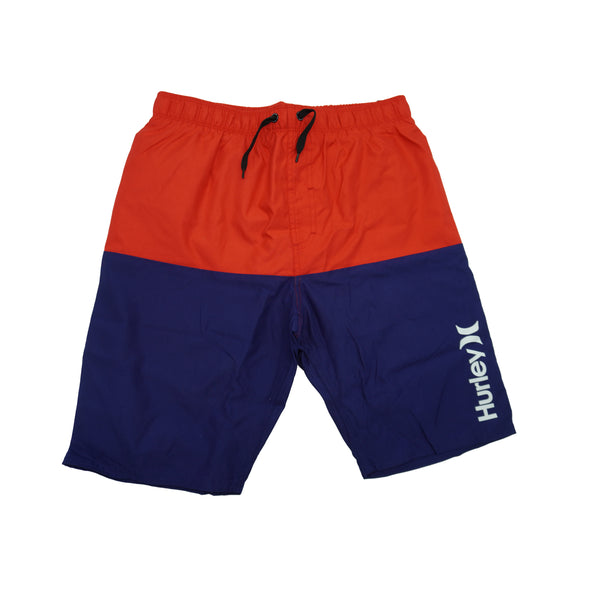 Hurley Boy's Pull On Board Shorts Red Navy Blue Size Large
