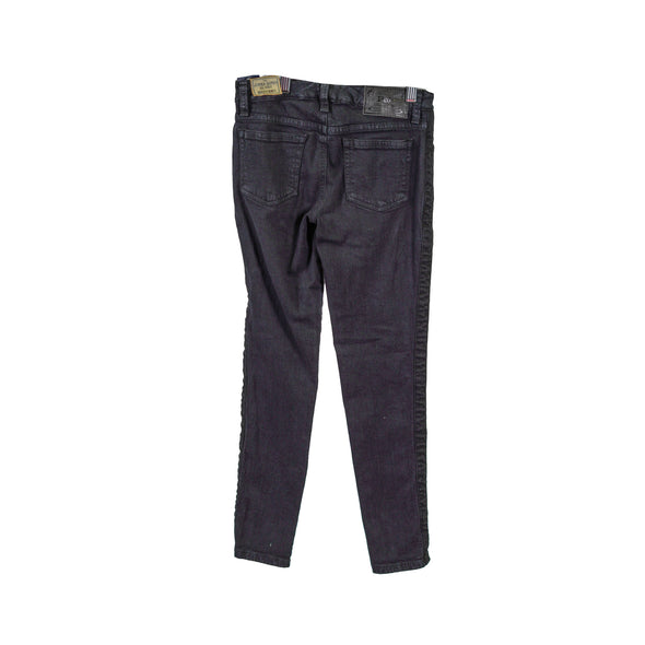 Polo Ralph Lauren Girl's Jemma Super Skinny Stripe Jeans Dark Blue Size 12
