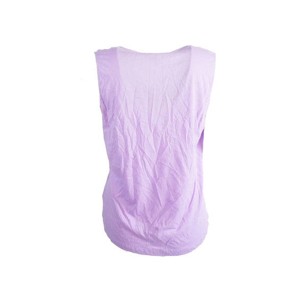 Lauren Ralph Lauren Women's Tassel Trim Clinched Top Light Purple Size XL