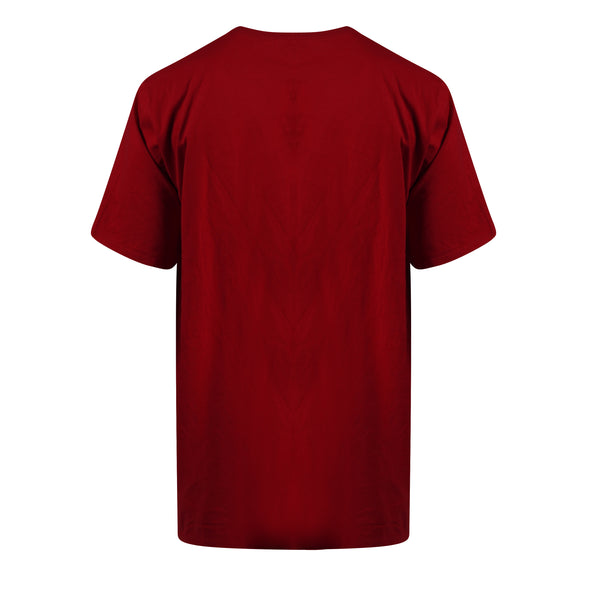 Nike Men's Short Sleeve Crew Neck Graphic Cotton T Shirt Red Black Size 3XL