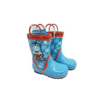 Thomas and Friends Little Kid's Rain Boots Rubber Sole Blue Size 6
