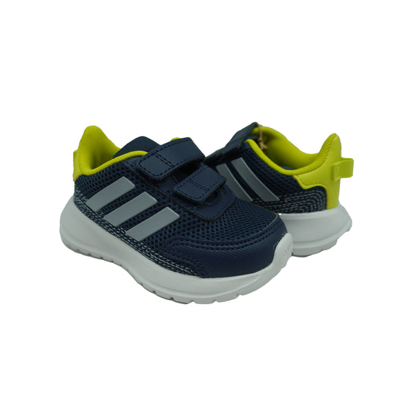 Adidas Little Boy's Tensaur Hook and Loop Athletic Shoes Navy Blue Yellow Size 5K