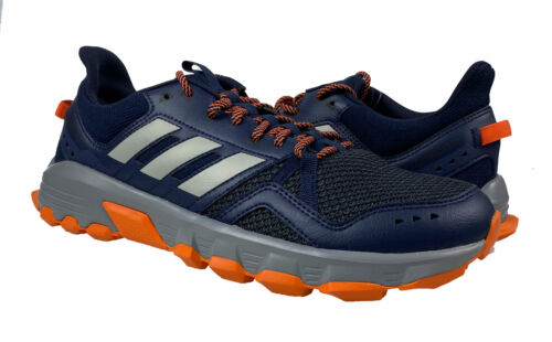 Adidas Men's Rockadia Trail Leather Athletic Hiking Shoes Navy Blue Size 9