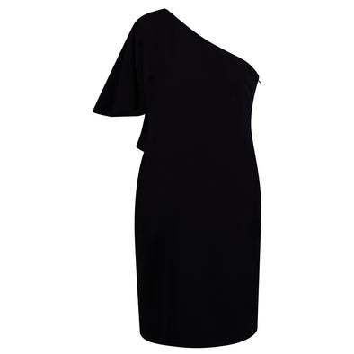 Calvin Klein Women's One Shoulder Sheath Dress Black Size 12