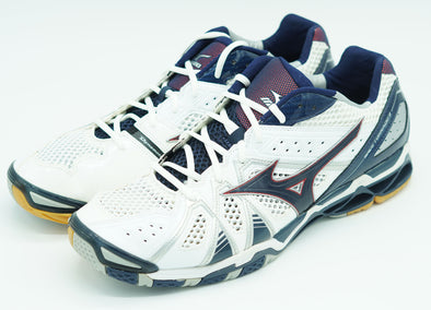 Mizuno Men's Wave Tornado 9 Indoor Volleyball Shoes Blue White Red Size 17