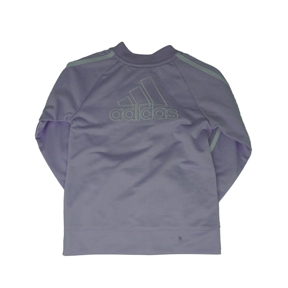 Adidas Little Girl's Tricot Full Zip Jacket Purple White Size 5