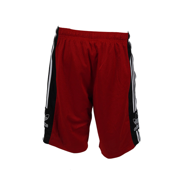 Adidas Men's Elastic Waist Mesh Athletic Shorts Red Black White