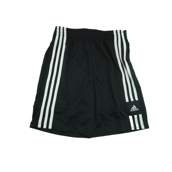 Adidas Boy's Active Sports Athletic Shorts Black White Size Medium