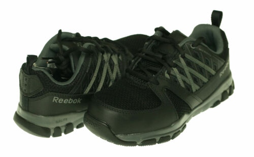 Reebok Men's Sublite Work Steek Toe Athletic Shoes Black Gray Size 4.5