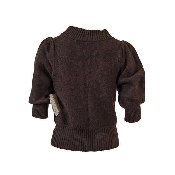 Free People Women's Sugar Pie Elbow Sleeve Sweater Brown Size Small