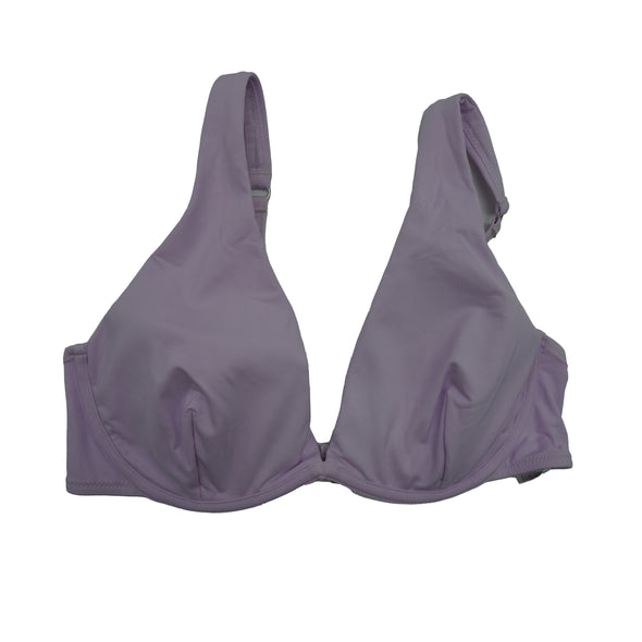 Athleta Women's Bra Cup Plunge Wire Bikini Top Lilac Purple Size 36D/DD