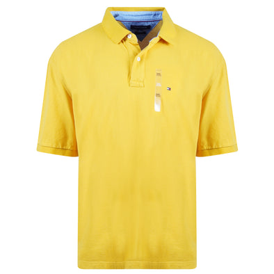 Tommy Hilfiger Men's Classic Fit Short Sleeve Polo Yellow Gold Size 3XL