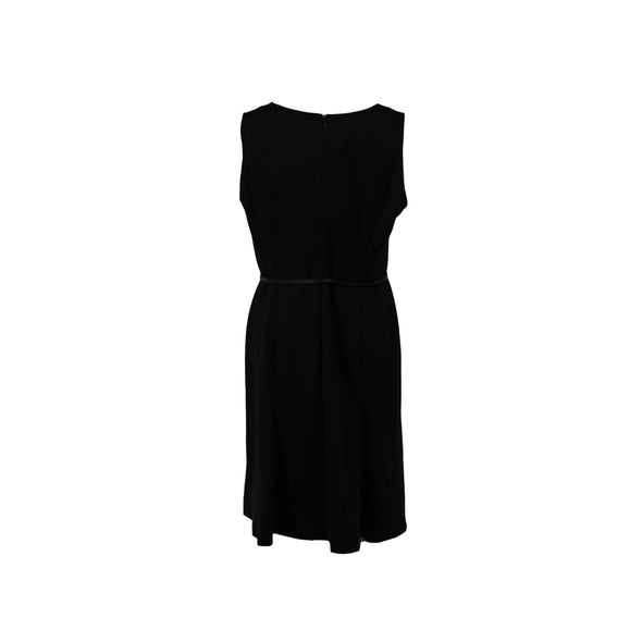 Jones New York Women's Fit & Flare Belted Sheath Dress Black Size 10