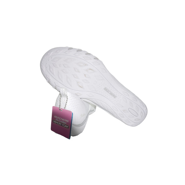 Skechers Women's Breathe Easy Slip On Air Cooled Memory Foam Sneakers White