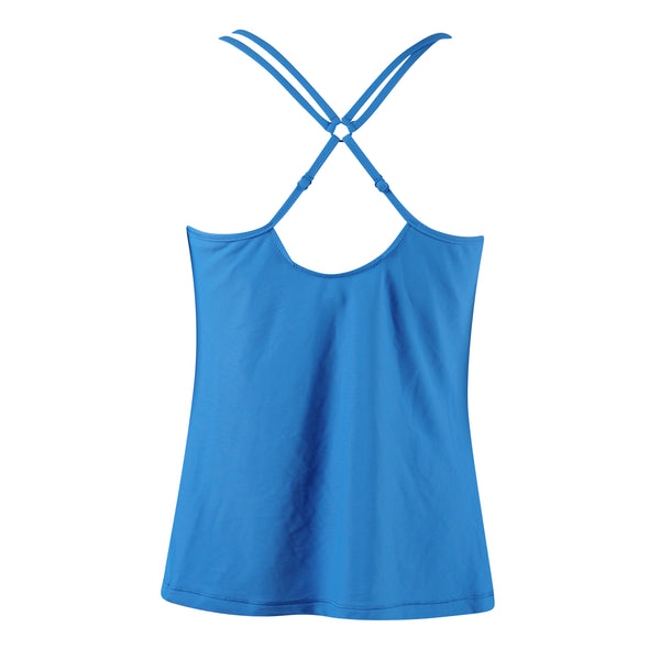 Athleta Women's Cloudbreak Rib Bra Sized Tankini Blue