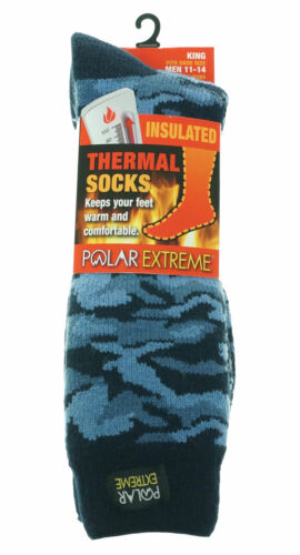 Polar Extreme Men's King Size Thermal Insulated Fleece Socks Shoe Size 11-14