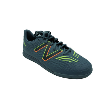 New Balance Kid's Tekela Magique V3 Indoor Soccer Shoes Gray Yellow Size 3.5 W