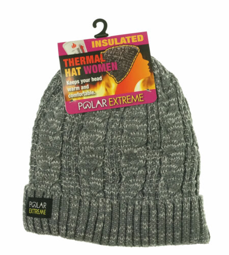 Polar Extreme Heat Women's Insulated Thermal Lined Marled Cuff Hat