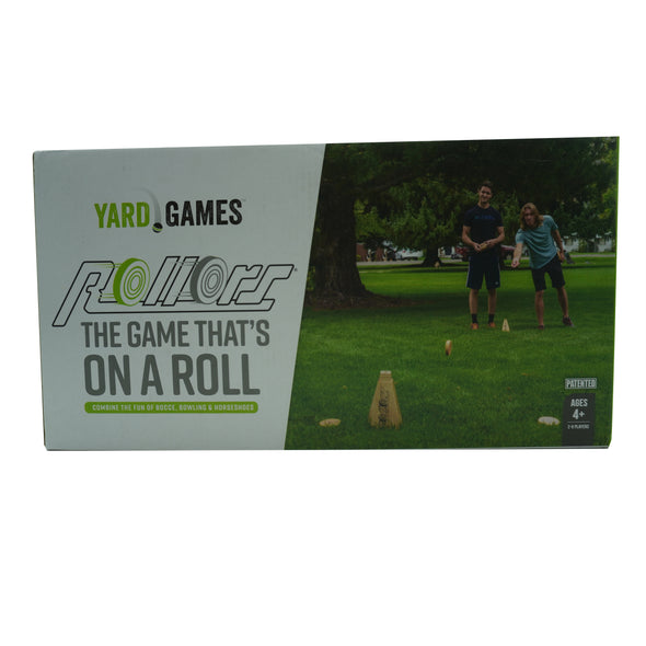 Rollors Backyard Game All Wood Outdoor Yard Game Red Blue